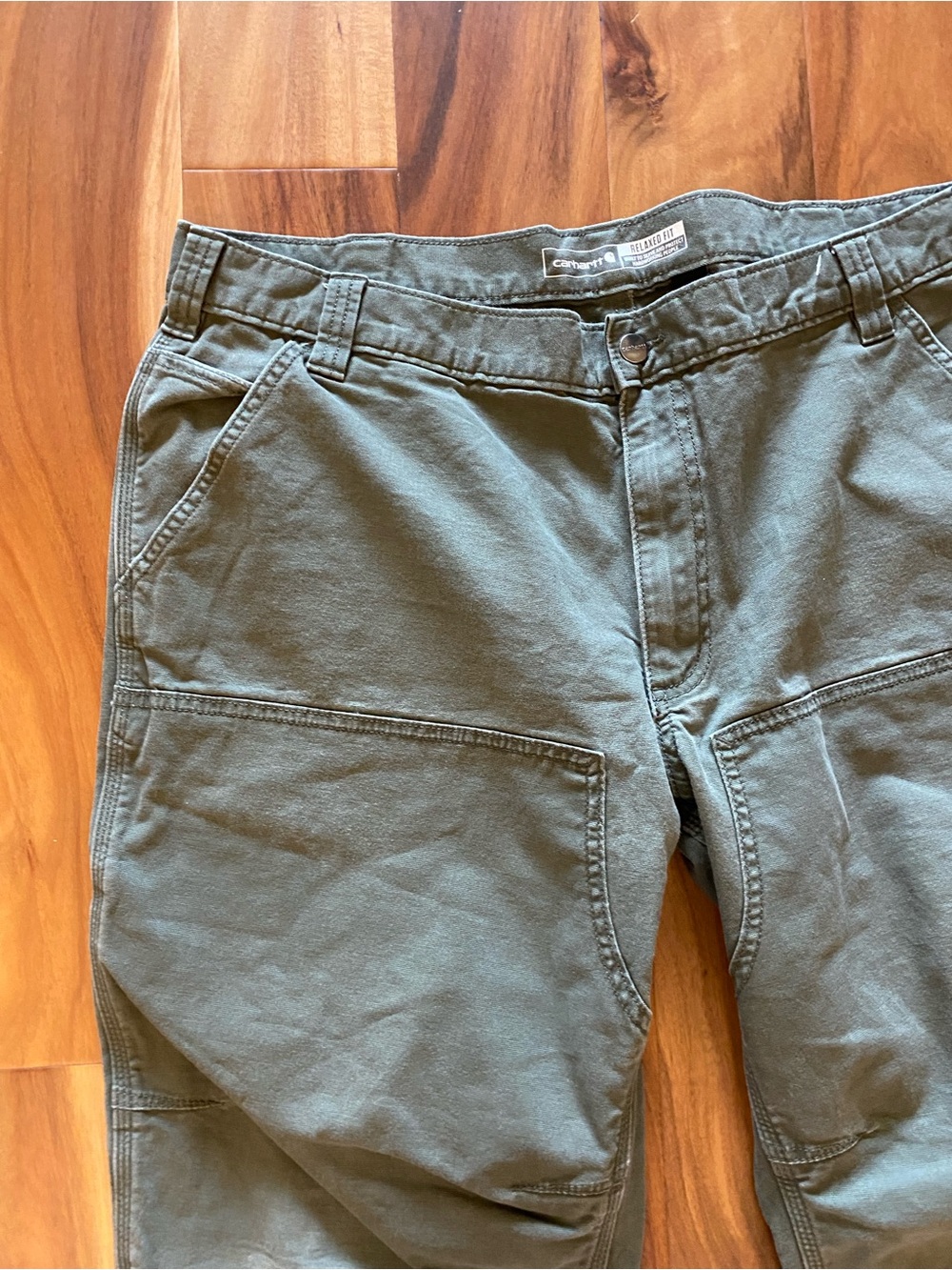 Carhartt Men’s Olive Work double knee Pants